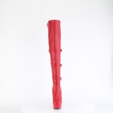 Vegano 15 cm DELIGHT-3018 botas altas tacn aguja con hebilla rojo