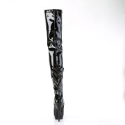 Vegano 15 cm SULTRY-4000 Negro botas altas tacón