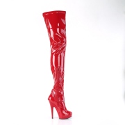 Vegano 15 cm SULTRY-4000 Rojo botas altas tacón