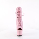 Vegano 18 cm ADORE-1021 botines de plataforma y punta abierta rosa