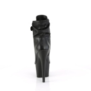Vegano 18 cm ADORE botines plataforma con cordones en negro