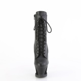 Vegano 18 cm MOON-1020SK botines plataforma con cordones en negro