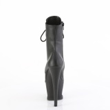 Vegano 18 cm MOON-1020SK botines plataforma con cordones en negro