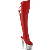 Vegano 18 cm SPECTATOR-3019 Rojo botas altas tacón