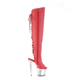 Vegano 18 cm SPECTATOR-3019 Rojo botas altas tacón