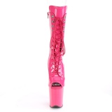 Vegano 20 cm FLAMINGO-1051 botas de plataforma y punta abierta pink