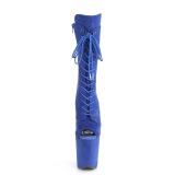 Vegano 20 cm FLAMINGO-1051FS botas de plataforma y punta abierta azul