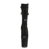 Vegano 20 cm FLAMINGO-1051FS botas de plataforma y punta abierta negro