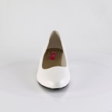 Vegano 3 cm GWEN-01 zapatos de salón para hombres y drag queens blanco