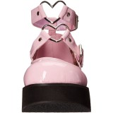 Vegano 6 cm DemoniaCult SPRITE-02 zapatos de salón mary jane rosa