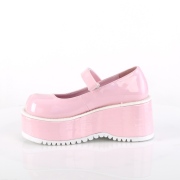 Vegano 8,5 cm DEMONIA DOLLIE-01 zapatos de salón mary jane rosa