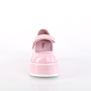Vegano 8,5 cm DemoniaCult DOLLIE-01 zapatos de salón mary jane rosa