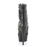 Vegano Cuero 15 cm DELIGHT-1014 botines de tobillo punta abierta