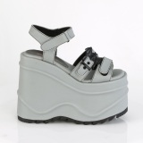 Vegano Neon 15 cm Demonia WAVE-13 lolita zapatos sandalias con cuña alta plataforma