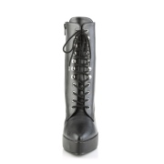 Vegano negro 13,5 cm INDULGE-1020 botines de tobillo para travestis
