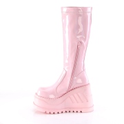 Vegano rosa 12 cm STOMP-200 botas cyberpunk plataforma de cuñas