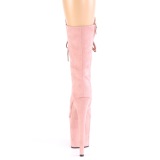 Vegano suede 20 cm FLAMINGO-1050FS botas plataforma exotic pole dance en rosa