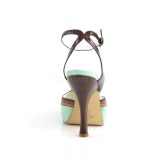 Verde 11,5 cm retro vintage CUTIEPIE-01 Pinup sandalias con plataforma escondida
