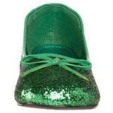 Verde STAR-16G brillo zapatos de bailarinas mujer planos