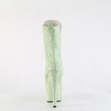 Verde glitter 18 cm ADORE-1040GR plataforma botines tacn alto mujer