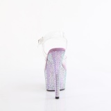 Violeta 18 cm BEJEWELED-708RRS Zapatos altos pole dance strass plataforma