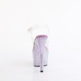 Violeta 18 cm BEJEWELED-708RRS Zapatos altos pole dance strass plataforma