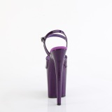 Violeta 20 cm FLAMINGO-809GP brillo plataforma sandalias de tacn alto