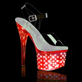 luz LED plataforma 18 cm DISCOLITE-708STAR sandalias de tac�n pole dance